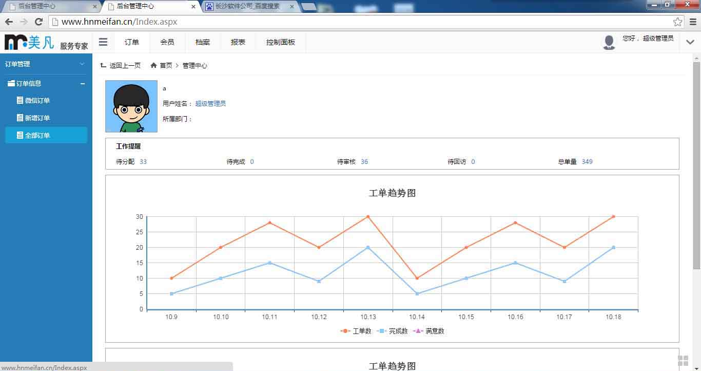 簡界家政服務管理系統(tǒng)后臺主界面 簡界家政服務系統(tǒng)|長沙網站設計|長沙手機網站|長沙軟件公司|湖南軟件開發(fā)|長沙軟件定制|長沙軟件開發(fā)|湖南軟件公司|長沙微信小程序|長沙網絡公司|長沙軟件外包公司|長沙競價托管